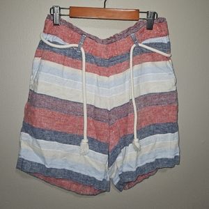 Red/white/blue J.jill linen shorts